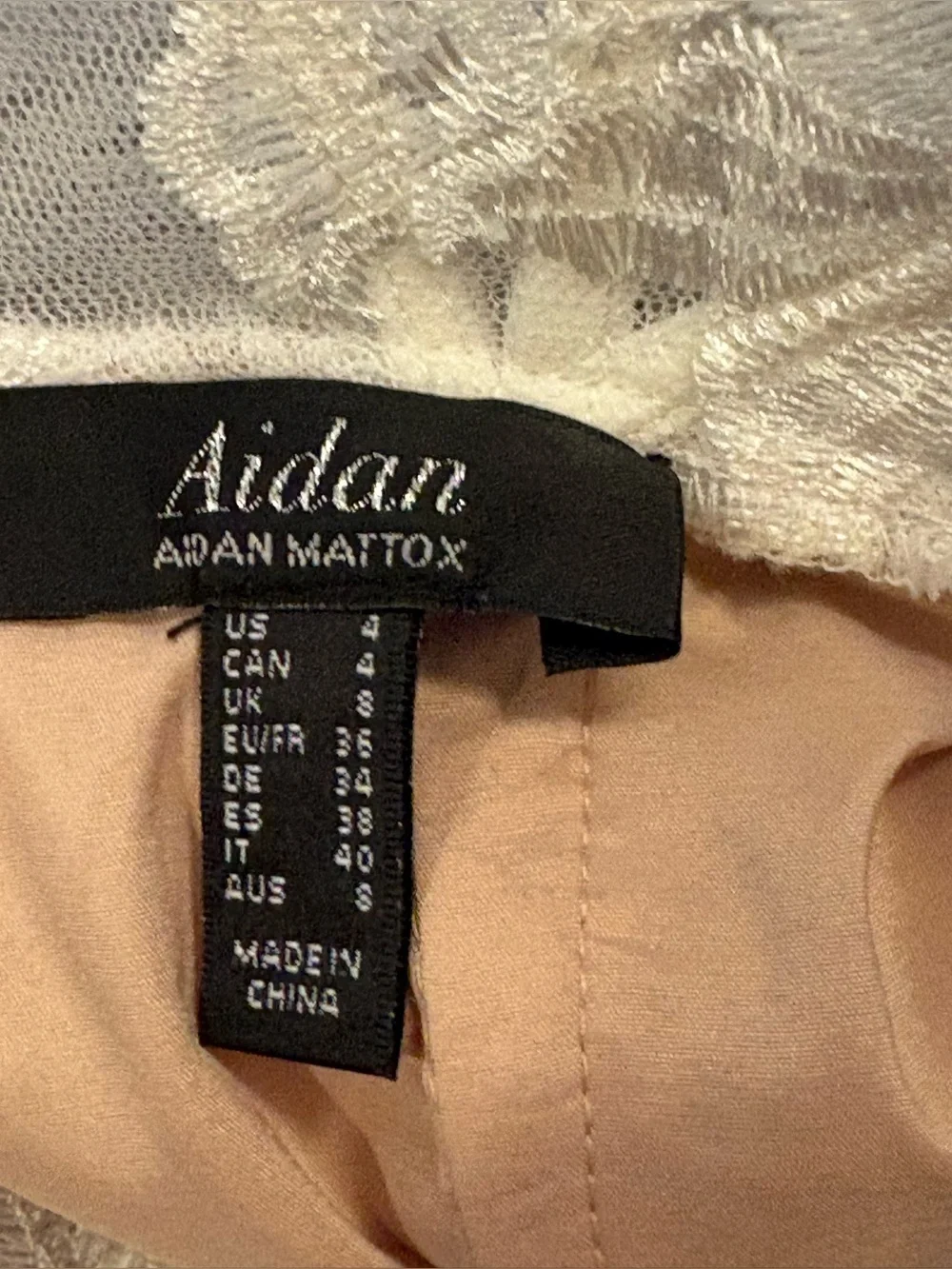 Aidan Mattox Lace Overlay Strapless Evening or Bridal Gown - Picture 9 of 13